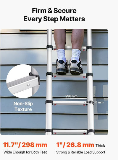 Vevor Telescopic Ladder Aluminum of Steps