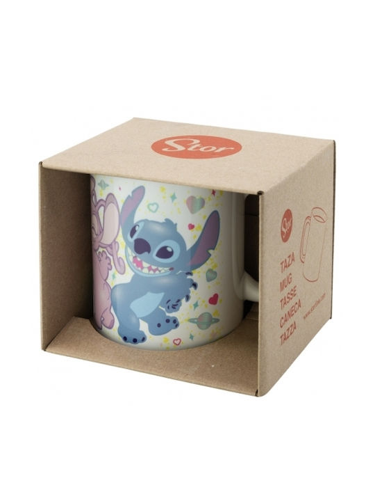 Disney Stitch Ceramic Mug From Stitch & Angel Collection 325 Ml