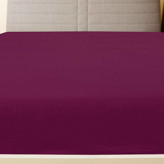 vidaXL Sheet Sets Queen with Elastic 160x200cm. Burgundy 2pcs