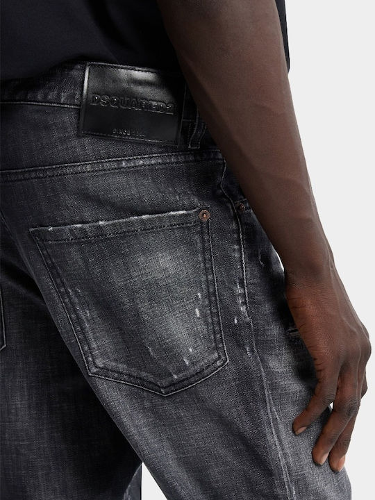 Men's Jeans Pants Elastic Black