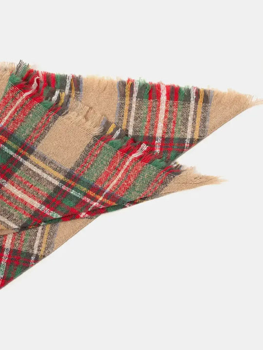 Triangular Red Green Red Scarf
