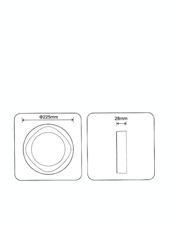 Wellmax Round LED Panel 24W with Cool White Light 6500K 22.5cm Quantity 2