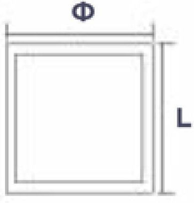 Wellmax Platz Vertieft LED Panel 40W mit Kaltweiß Licht 6500K