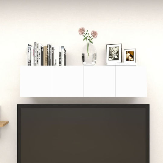 Dulap Pandantiv Pentru Sufragerie Din Placă Din Lemn Agregat Alb 30.5x30x30cm
