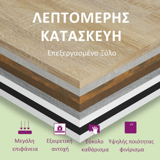 Dulap Pandantiv Pentru Sufragerie Din Placă Din Lemn Agregat Alb 30.5x30x30cm