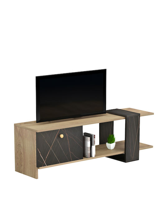Henriette Black Marble TV Stand 120x25x37cm
