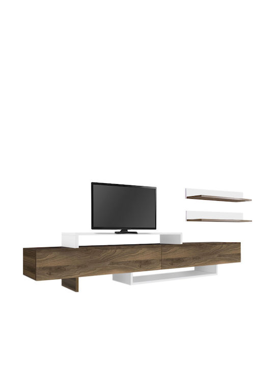 TV Stand Nirvana Walnut - White L180xD31.3xH41.7cm