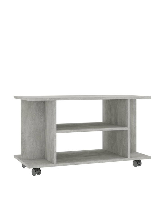 Έπιπλο Τηλεόρασης με Ρόδες Λευκό Μ80xΠ40xΥ40cm