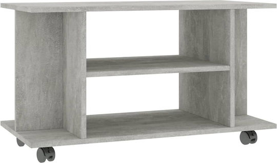 Έπιπλο Τηλεόρασης με Ρόδες Λευκό Μ80xΠ40xΥ40cm