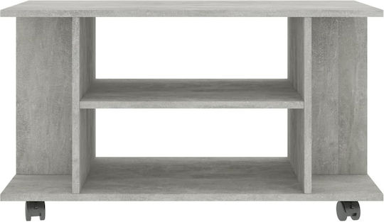 Έπιπλο Τηλεόρασης με Ρόδες Λευκό Μ80xΠ40xΥ40cm