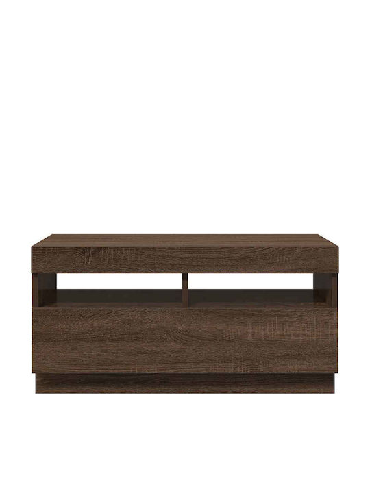 TV Stand with LED Lighting White L80xD35xH40cm