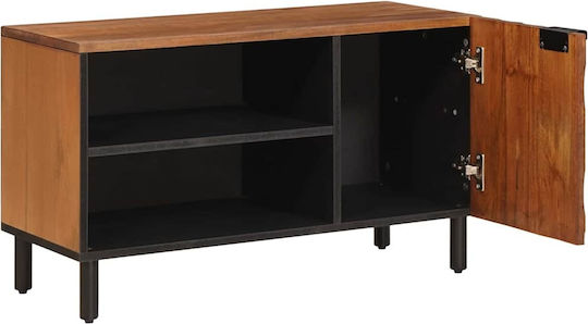 TV Stand Brown Acacia Finish M80xD31.5xH46cm