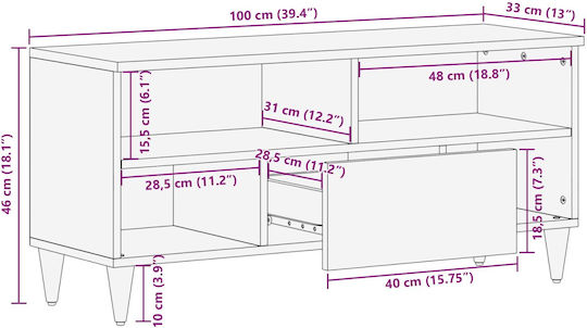 Телевизионни Мебели Орех М100xД33.5xВ46см
