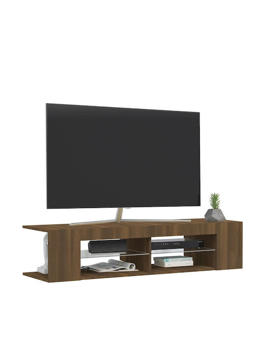 TV-Ständer mit LED-Beleuchtung Sonoma Eiche M135xT39xH30cm