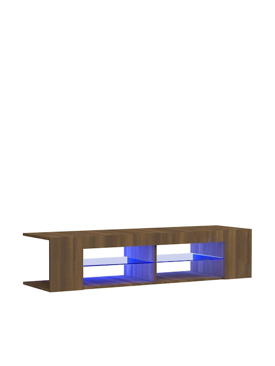 TV-Ständer mit LED-Beleuchtung Sonoma Eiche M135xT39xH30cm