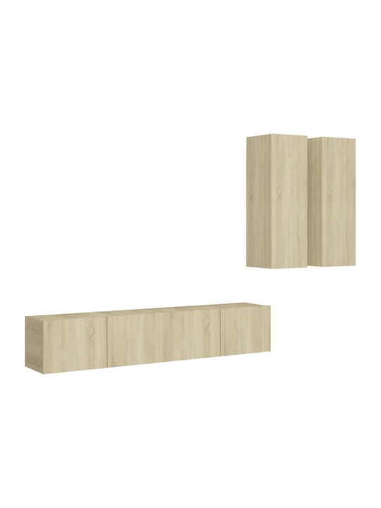 Wall Living Room Cabinet made of Particle Board Sonoma 80x30x30cm