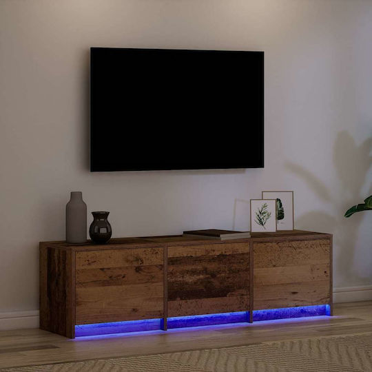 TV-Ständer mit LED-Beleuchtung Alt Holz M140xT34xH40cm
