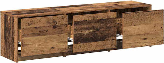 TV-Ständer mit LED-Beleuchtung Alt Holz M140xT34xH40cm