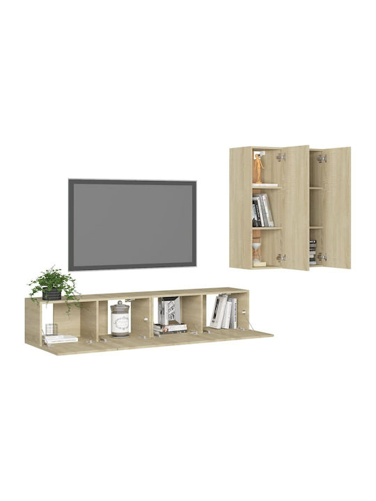Wall Living Room Cabinet made of Particle Board Sonoma 80x30x30cm
