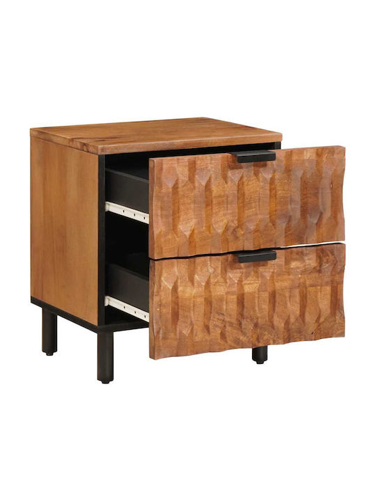 Nachttische Solid mango wood 2Stück 40x33.5x46cm