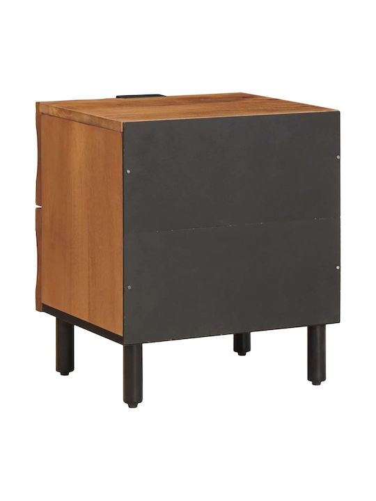 Nachttische Solid mango wood 2Stück 40x33.5x46cm