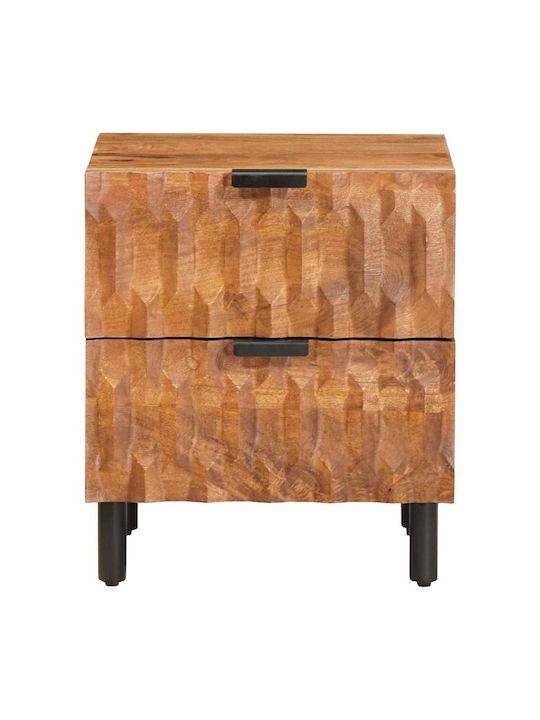 Nachttische Solid mango wood 2Stück 40x33.5x46cm
