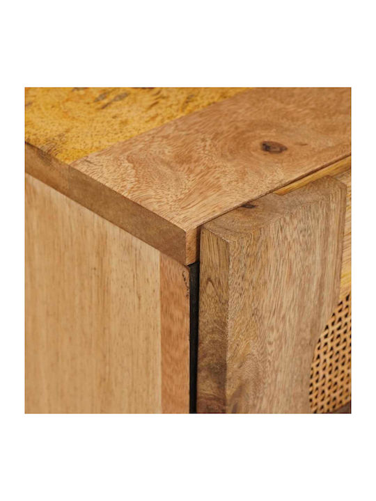 Wooden Bedside Table Solid Mango Wood 40x33.5x46cm