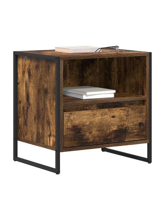 Wooden Bedside Table Brown 50x39.5x50cm
