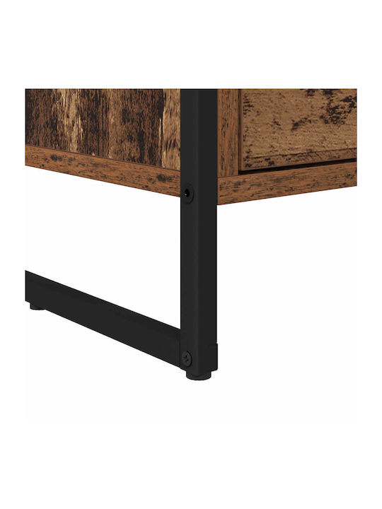 Wooden Bedside Table Brown 39.5x30x50cm