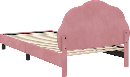 Kids Bed Single Pink for Mattress 90x200cm