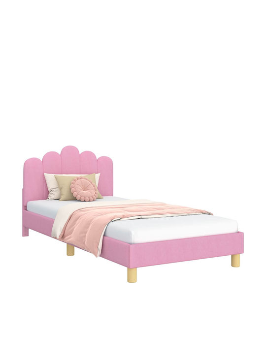 Kinderbett Einzeln Rosa für Matratze 90x190cm