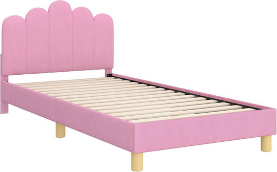 Kids Bed Single Pink for Mattress 90x190cm