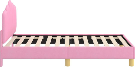 Kinderbett Einzeln Rosa für Matratze 80x160cm
