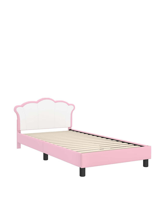 Kids Bed Single Pink for Mattress 80x200cm