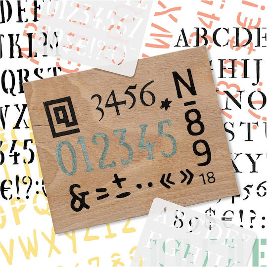 Stencil Set 26 Writing Templates Letters Numbers Intrend Different Styles Fonts