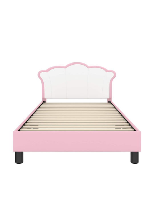 Kids Bed Single Pink for Mattress 80x200cm