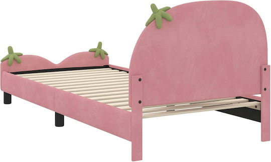 Kinderbett Einzeln Rosa für Matratze 90x190cm