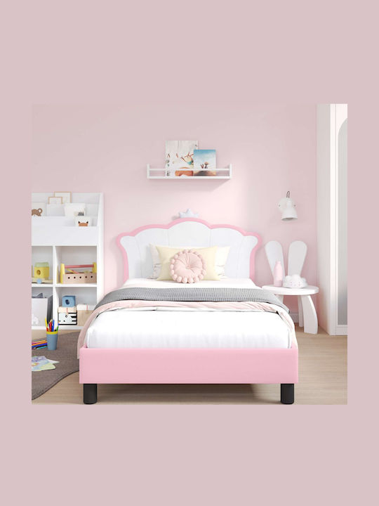 Kids Bed Single Pink for Mattress 80x200cm