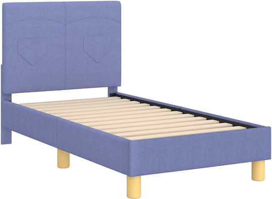 Kids Bed Single Blue for Mattress 70x140cm