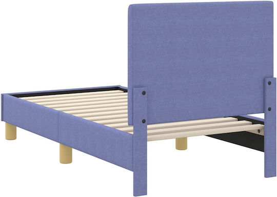 Kids Bed Single Blue for Mattress 70x140cm