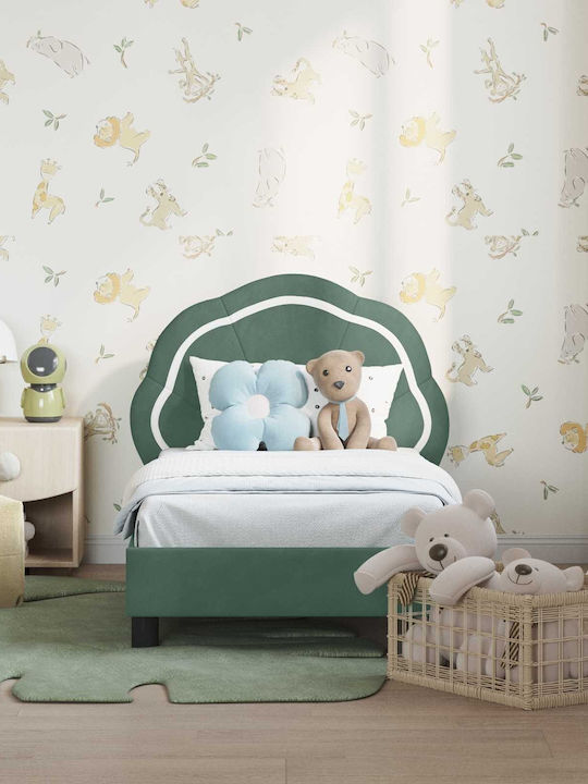 Pat pentru Copii Single Albastru deschis pentru Saltea 70x140cm