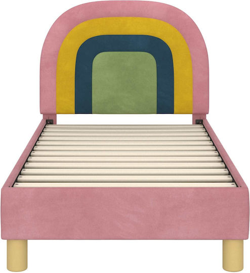 Kinderbett Einzeln mit Stauraum Rosa für Matratze 70x140cm