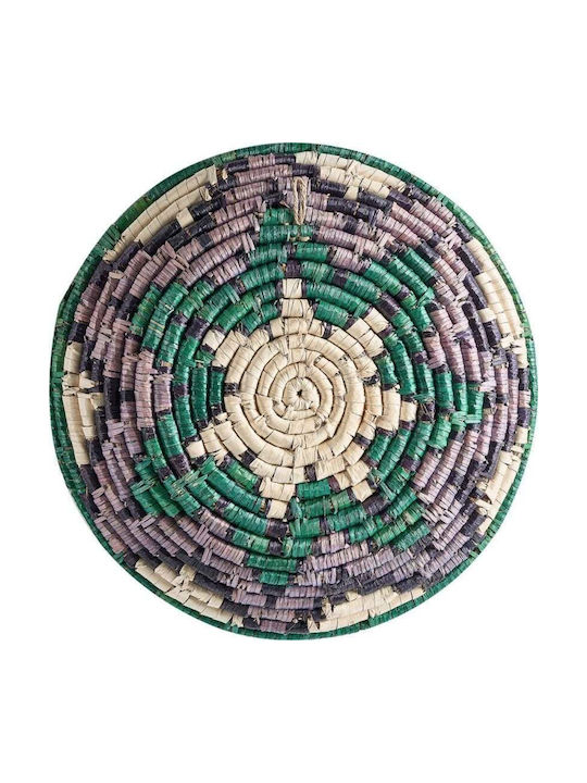Beliani Set of 6 Multicolored Seagrass Wall Decor Namdinh