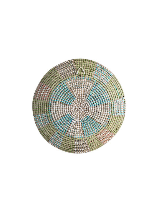 Beliani Handmade Wicker Plate 5 Pieces