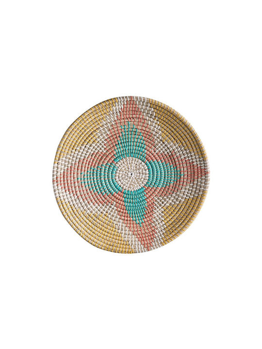 Beliani Handmade Wicker Plate 5 Pieces