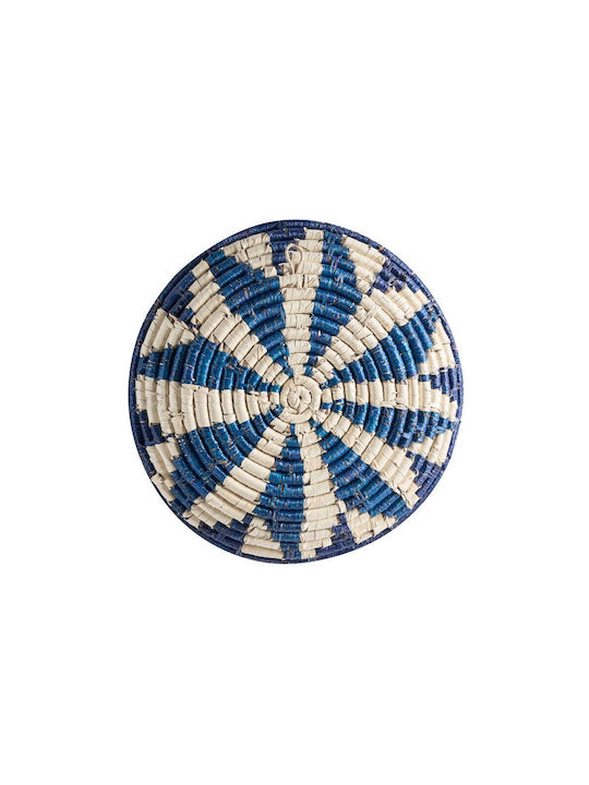 Beliani Set of 6 Multicolored Seagrass Wall Decorations Hoabinh