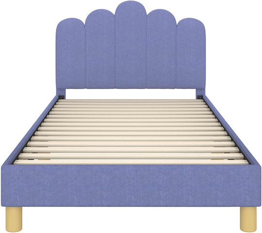 Kids Bed Single Blue for Mattress 90x190cm