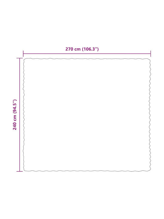 vidaXL Pelzige Decke Übergröße 240x270cm Dunkelgrau