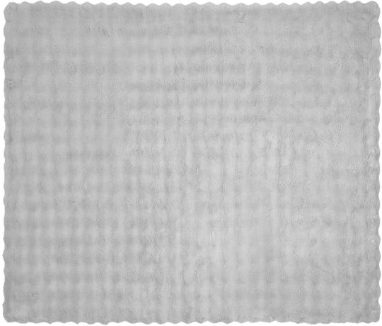 vidaXL Furry Double Bed Blanket 240x270cm Gray