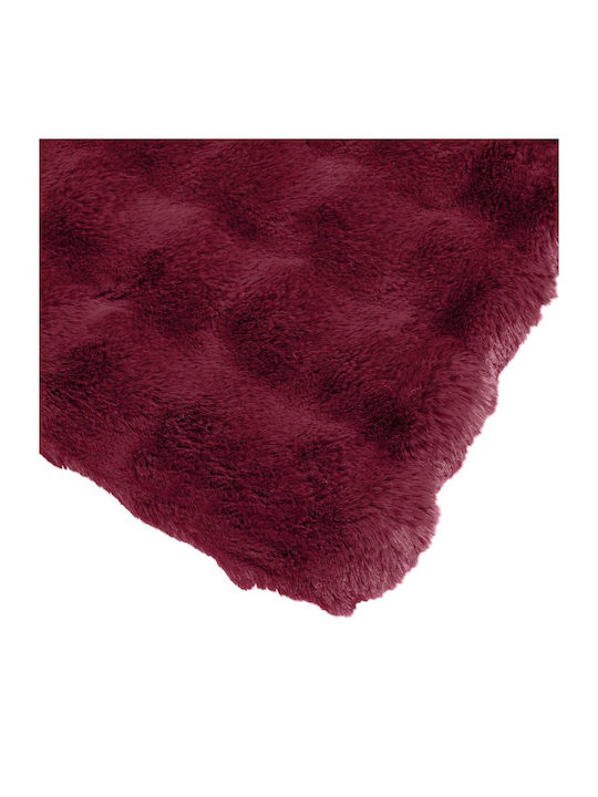 vidaXL Pelzige Decke Übergröße 240x270cm Türkis Rot